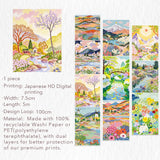Turn your journal pages into a moving art gallery with the Spring Canvas tape. True to its name, this wide tape features exquisite, hand-painted watercolor artwork that captures the fluid beauty of nature in bloom.