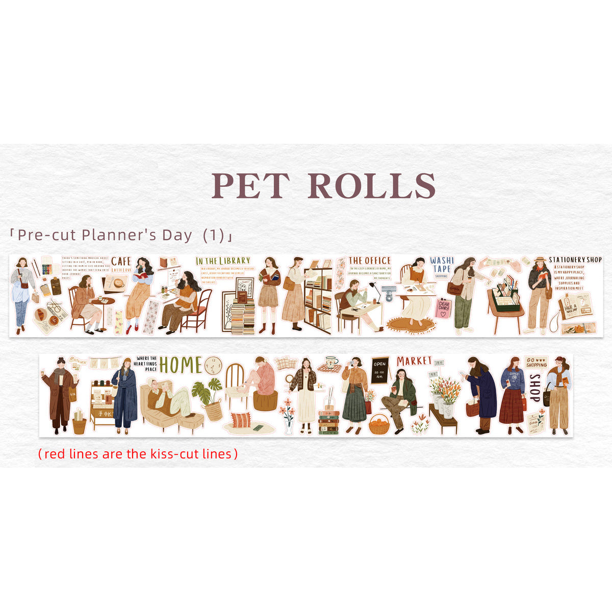 The Washi Tape Shop Pre-cut Planner's Day PET Tape 1