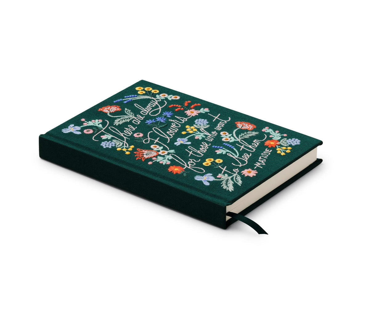 Pretty enough to display, our embroidered journal is perfect for a keepsake journal or diary. With 240 lined pages, there is plenty of space to capture your thoughts.

DETAILS

7.75" L × 5.5" W&nbsp;
Book cloth cover with 100 gsm ivory uncoated wood free paper