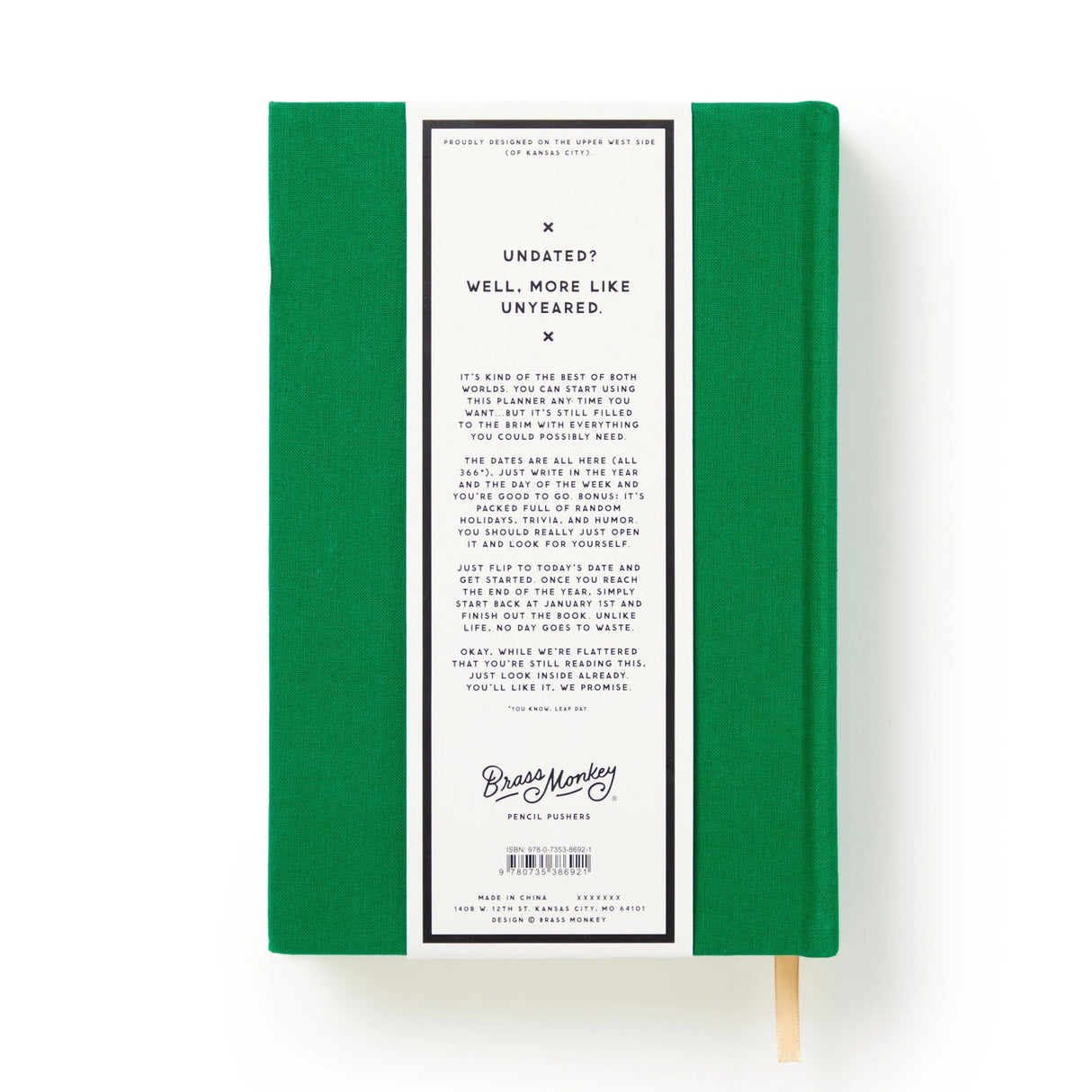 This undated daily planner gives each day a full page. It’s part planner, part journal, part trivia master. We’ve already filled in fixed holidays, celebrity birthdays, and quirky facts—just mark the day of the week and get going. Features a cloth-bound cover with embossed foil artwork, a ribbon bookmark, and 226 pages packed with charm, from hourly planning to note grids and surprising facts. Every page includes something unexpected—random holidays, trivia, and more. It's like your day got photobombed by a