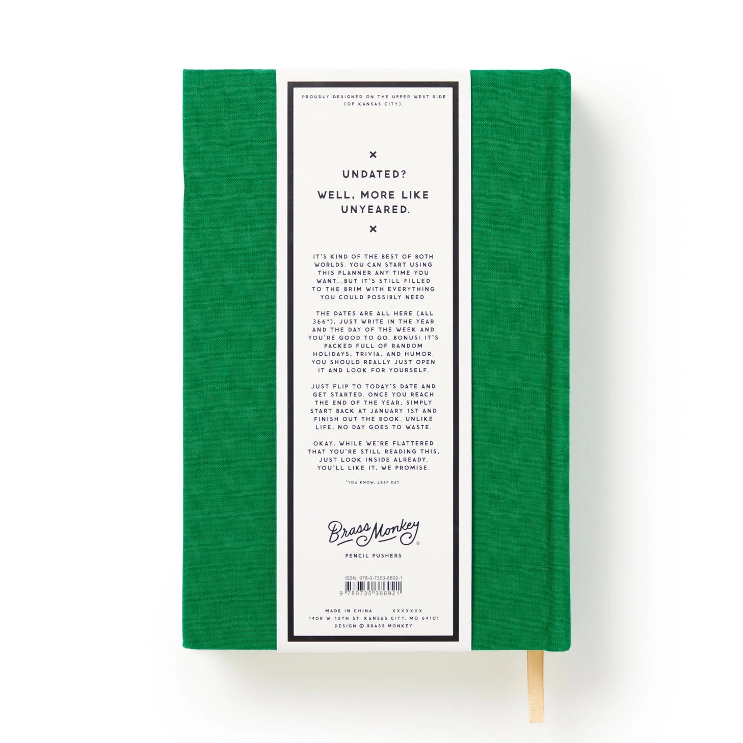 This undated daily planner gives each day a full page. It’s part planner, part journal, part trivia master. We’ve already filled in fixed holidays, celebrity birthdays, and quirky facts—just mark the day of the week and get going. Features a cloth-bound cover with embossed foil artwork, a ribbon bookmark, and 226 pages packed with charm, from hourly planning to note grids and surprising facts. Every page includes something unexpected—random holidays, trivia, and more. It's like your day got photobombed by a