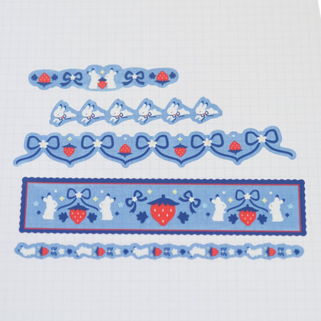 Thousand Skies Kiss Cut Pet Tape - Strawberry Bunnies