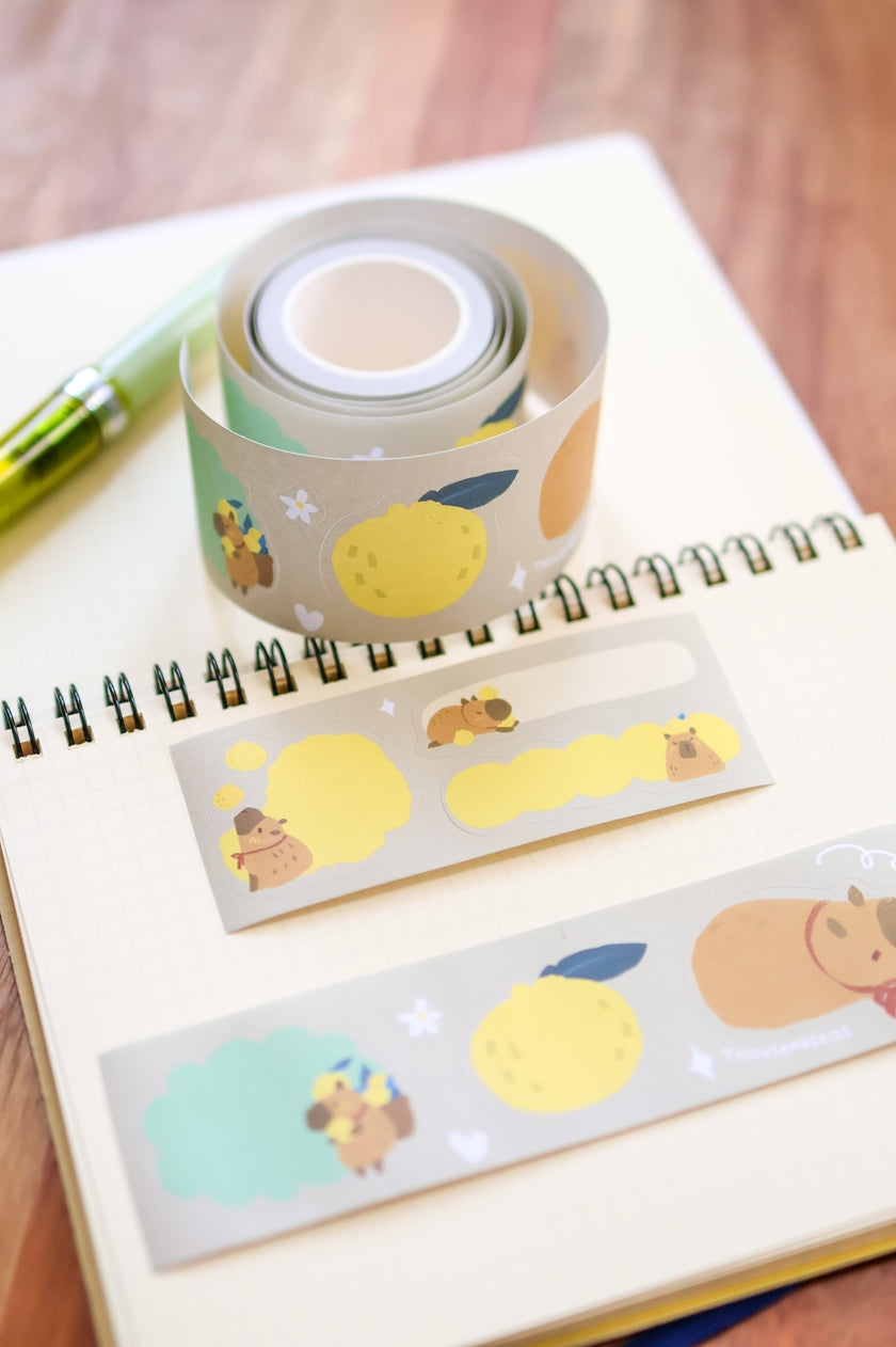 Thousand Skies Paper Roll Labels (Kiss Cut) - Capybara