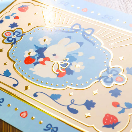 Thousand Skies - Strawberry Bunny Postcard

A playful and colorful illustration to brighten someone's day.

• 4 in x 6 in postcard
• Matte finish with gold embossing
• Heavy Cardstock

Please consider that monitor calibrations are all different. The color you see might slightly differ from the photo.

Design ©Thousand Skies