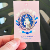 Thousand Skies Enamel Pin - Portrait of a Rabbit