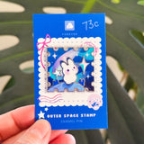 Thousand Skies Enamel Pin - Rabbit in Outerspace