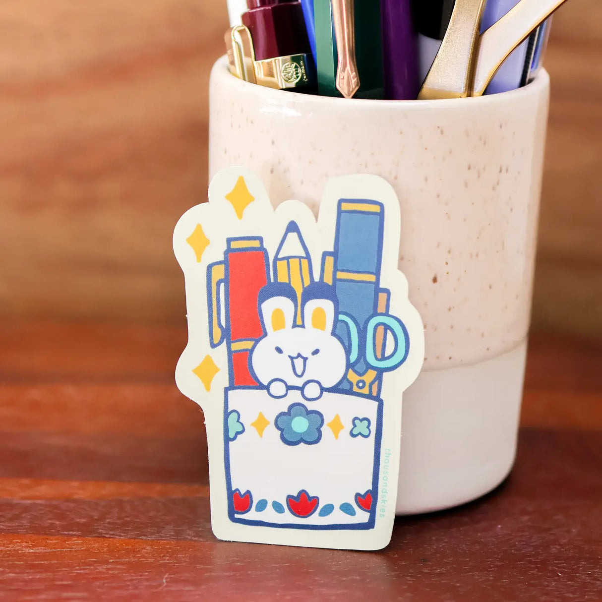 Thousand Skies Holographic Vinyl Sticker - Pen Holder