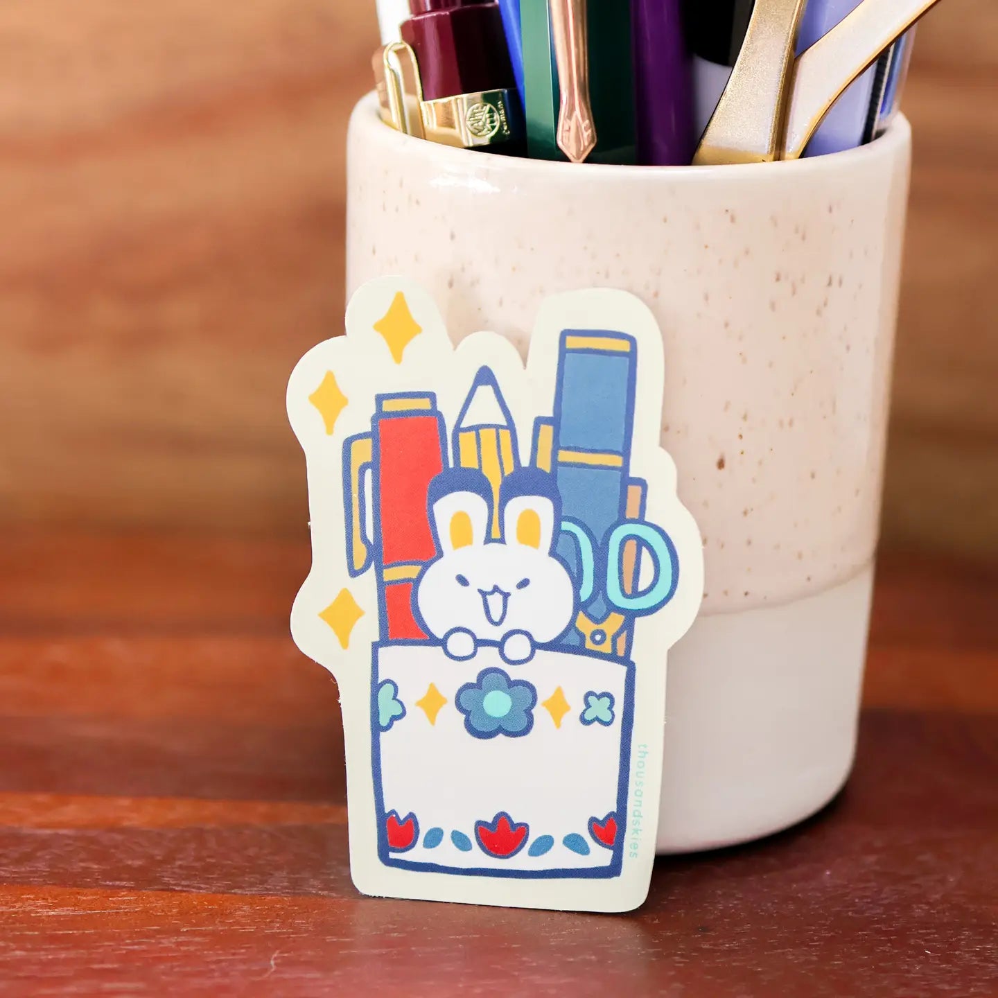 Thousand Skies Holographic Vinyl Sticker - Pen Holder