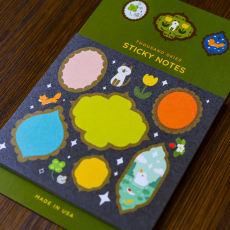 Full color sticky notes featuring one of Thousand Skies' known designs, retro frames!

3x3 inches
25 sheets
Printed with 3M