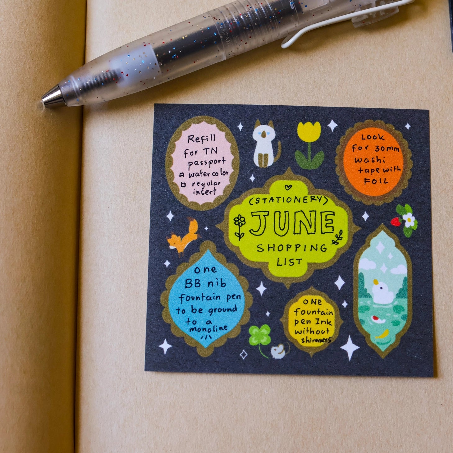 Full color sticky notes featuring one of Thousand Skies' known designs, retro frames!

3x3 inches
25 sheets
Printed with 3M