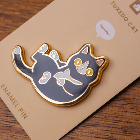 Thousand Skies Tuxedo Cat Enamel Pin

This bigger than your average size pin measures 1.5" in width.

Each pin has two butterfly clasps to make it extra secure when pining it onto your jacket, fabric bag, or hat.

Please consider that monitor calibrations are all different. The color you see might slightly differ from the photo.&nbsp;

Design © Thousand Skies