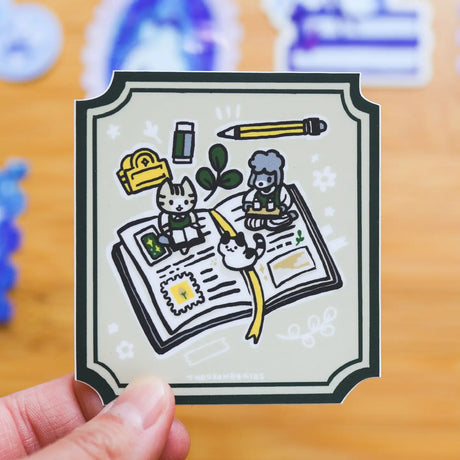 Thousand Skies Vinyl Sticker - Open Book critters
