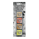 Tim Holtz Distress Mini Oxide Ink Pads are a collection of 1 x 1 cubes featuring water-reactive dye & pigment ink fusion that creates an oxidized effect when sprayed with water. Like their larger counterpart, the Mini Oxide Ink Pads have a raised felt pad with fade resistant ink that coordinates with the full Distress palette of colors. Each ink pad is stackable. Use with stamps, stencils, and direct to surface. 
