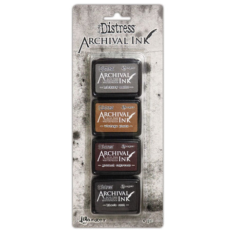 Tim Holtz Distress® Mini Archival Ink pads are waterproof, acid-free dye inks featuring the classic Distress color palette in the same fade resistant formula used in Ranger Archival Ink.