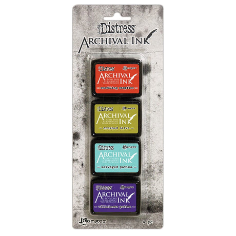 Tim Holtz Distress® Mini Archival Ink pads are waterproof, acid-free dye inks featuring the classic Distress color palette in the same fade resistant formula used in Ranger Archival Ink.