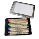 Tim Holtz Distress® Watercolor Pencils are woodless watercolor pencils formulated to achieve vibrant coloring effects on porous surfaces. The solid water-reactive pigments are ideal for watercoloring, shading, sketching and more!