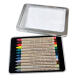 Tim Holtz Distress® Watercolor Pencils are woodless watercolor pencils formulated to achieve vibrant coloring effects on porous surfaces. The solid water-reactive pigments are ideal for watercoloring, shading, sketching and more!