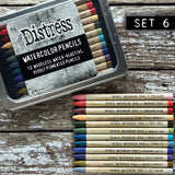 Tim Holtz Distress® Watercolor Pencils are woodless watercolor pencils formulated to achieve vibrant coloring effects on porous surfaces. The solid water-reactive pigments are ideal for watercoloring, shading, sketching and more!