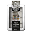 This portable container is the ideal storage solution for Mini Distress Ink pads. Each tin holds up to 12 Mini Distress Ink pads and includes a divider for easy accessibility (pads sold separately). Organize and transport your Minis easily. With an easy to see-through clear window, hinged lid and light weight, the Mini Distress Ink Storage Tin is the perfect answer to small storage solutions.