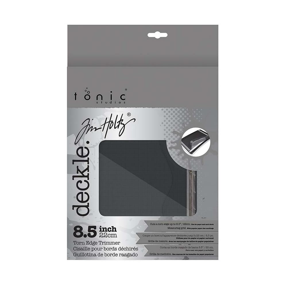 The Tim Holtz Deckle Torn Edge Trimmer gives your projects the perfect distressed deckle edge effect with maximum control and precision. Designed to provide effortlessly repeatable deckle effects, this new cutting tool from Tim Holtz and Tonic Studios is essential for any crafter looking to bring life to their next design. Combine with different papers and card stock for varying torn edge effects.