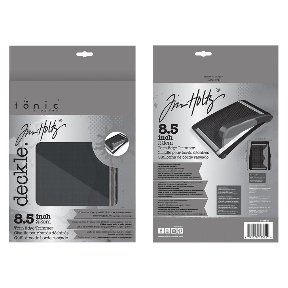 The Tim Holtz Deckle Torn Edge Trimmer gives your projects the perfect distressed deckle edge effect with maximum control and precision. Designed to provide effortlessly repeatable deckle effects, this new cutting tool from Tim Holtz and Tonic Studios is essential for any crafter looking to bring life to their next design. Combine with different papers and card stock for varying torn edge effects.