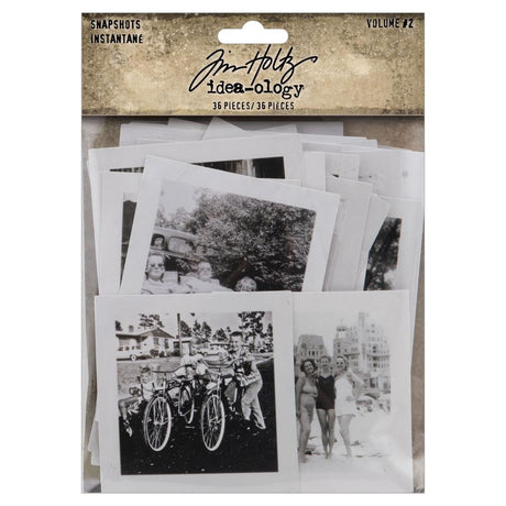 Packaged set of black and white photos with 'Tim Holtz Idea-ology' branding.