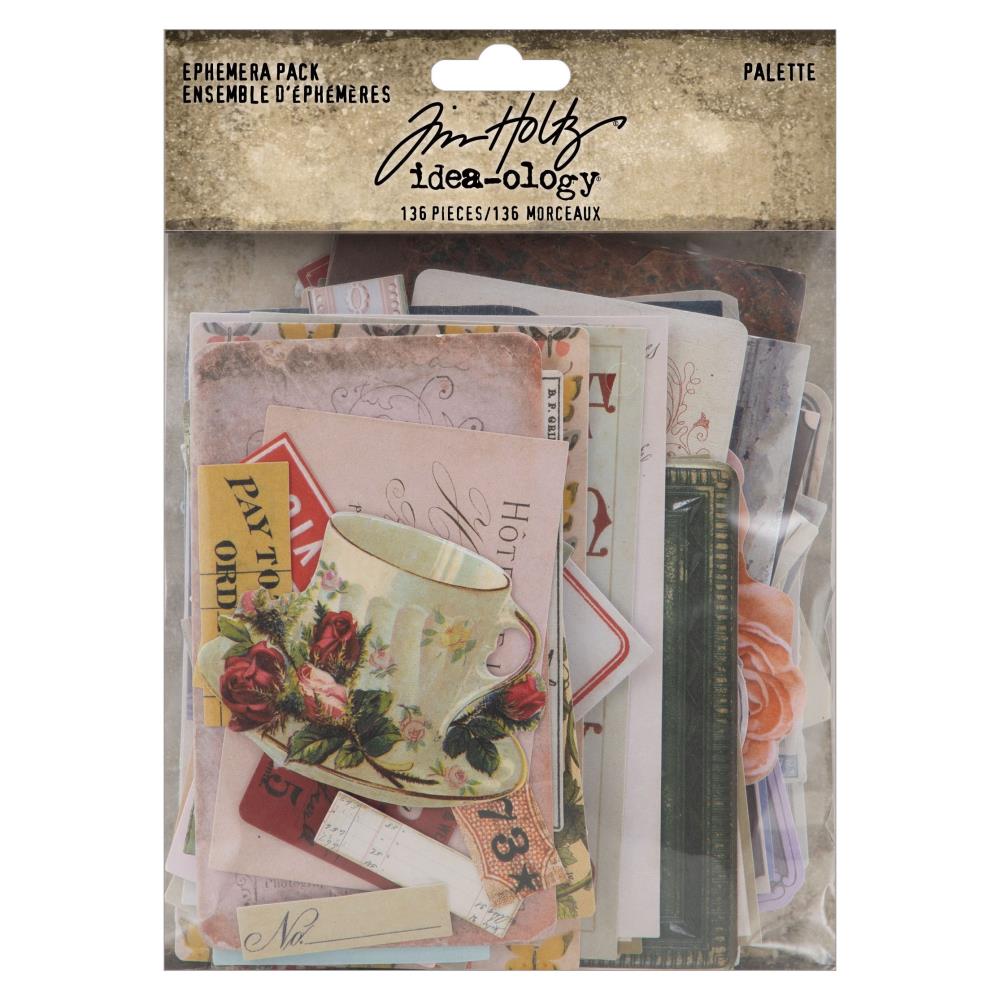 Tim Holtz Palette Tiny Die-Cuts Ephemera Pack 136/Pkg