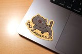Tiny Bladder Club Grey Cat Vinyl Sticker