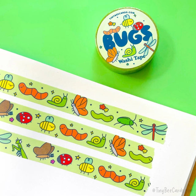 Tiny Bee Cards Bugs Washi Tape