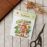 A whimsical set of 3 vinyl stickers featuring Tiny Kikimo and friends on their little adventures.