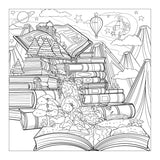 Secret worlds abound in this incredible coloring book adventure where every page invites fascinating discoveries. Tiny Worlds offers an enchanting glimpse of magical miniverses tucked inside everyday items like clocks, tree trunks, schoolroom desks, shoes, and even teapots!