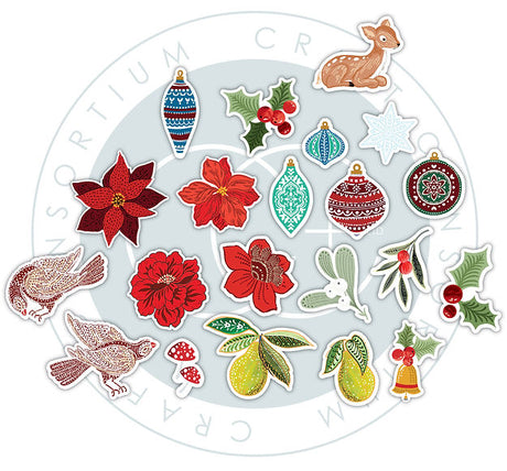 Tis The Season Chipboard Ephemera 21/Pkg