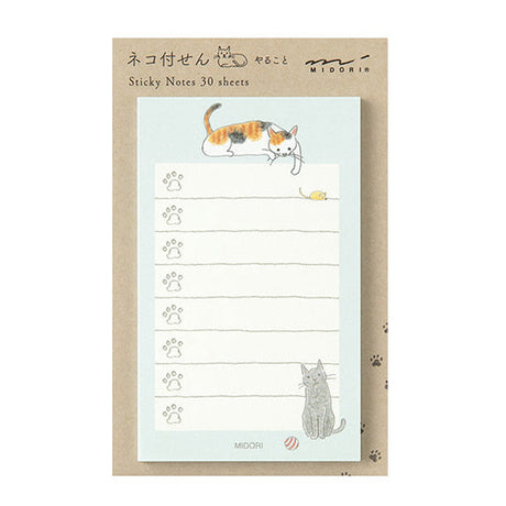 Illustrator Sayo Koizumi, who is a true cat lover, has a cute illustration of a cat with a soft atmosphere, and it is a paper with something to do. While enjoying the sense of accomplishment of checking the paw mark and finishing it, you will be healed by cute cat illustrations.

You can use it as a memo in the margins of your notebook, or add it to a small everyday scene such as a gift or a message at work, it will be a wonderful message.

It is made of glue that does not curl up when peeled off and sticks