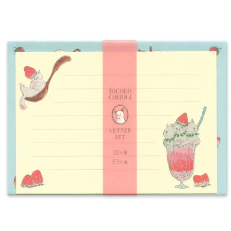 Tocorocomugi Strawberry Kitty Letter Set

We will deliver the unique daily life of Comugi animals that will make you feel warm and gentle.
A letter set that is conveniently sized and easy to gift to others.
You can enjoy plenty of illustrations with multiple letters and envelopes.