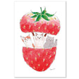 This adorable postcard features cats popping out of a strawberry to say hello! It was illustrated by artist Tokoro Komugi who is known for their soft style of illustration featuring animals. It is a postcard that makes you feel happy just by looking at it.

4in x 5.8in