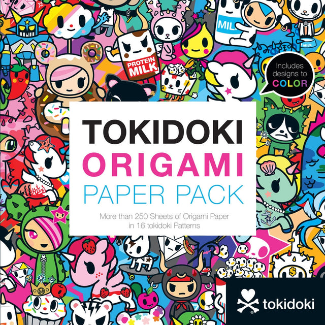 These beautiful tokidoki patterned papers featuring all of your favorite characters will inspire you to create dozens of origami masterpieces. With basic instructions that make it easy to master the craft, you'll be hooked on this popular hobby in no time.

In addition to more than 250 sheets of colorful paper in 16 patterns, there are black-and-white patterned papers to color and fold.