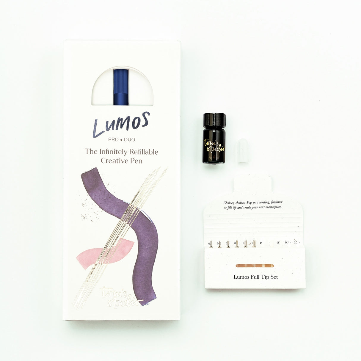 Tom's Studio - Lumos Pro Duo Refillable Pen - Matte Midnight