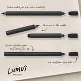 Tom's Studio - Lumos Pro Duo Refillable Pen - Matte Black

A beautiful and infinitely refillable fineliner, writing, and brush pen, including 9 professional artist's tips and 2 writing tips.