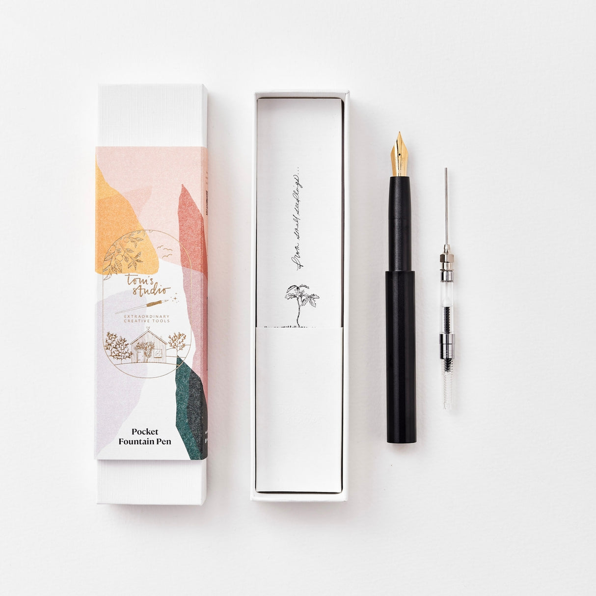 Tom's Studio - The Studio Pocket Fountain Pen 2.0 - Matte Black