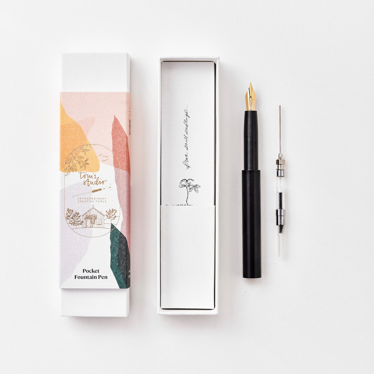 Tom's Studio - The Studio Pocket Fountain Pen 2.0 - Matte Black
