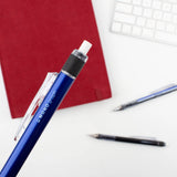 The MONO Graph Mechanical Pencil is Tombow’s #1 selling mechanical pencil. It features an innovative shake-mechanism that allows the user to extend the lead by simply shaking the pencil. The pencil’s clip is equipped with a shake lock that prevents accidental lead extension. Lightweight yet sturdy barrel with comfortable grip. A 4mm long fixed guide pipe prevents the lead from breaking and enables users to write firmly, stably, and comfortably. Features one of Japan’s most popular erasers, the MONO Eraser. 