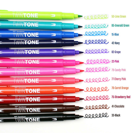 Double-sided marker creates thick or thin lines with two tip choices – broad bullet tip for bold lines or extra-fine tip for detailed, precise lines. Perfect for color-coding and decorating planners, journals, and notebooks. Create fun doodling and lettering styles with a choice of 36 colors. Water-based ink doesn’t bleed through most papers. Durable fiber point tips are long-lasting and maintain shape after use.

Bullet tip 0.8mm; extra-fine tip 0.3mm.&nbsp;