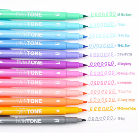 Double-sided marker creates thick or thin lines with two tip choices – broad bullet tip for bold lines or extra-fine tip for detailed, precise lines. Perfect for color-coding and decorating planners, journals, and notebooks. Create fun doodling and lettering styles with a choice of 36 colors. Water-based ink doesn’t bleed through most papers. Durable fiber point tips are long-lasting and maintain shape after use.