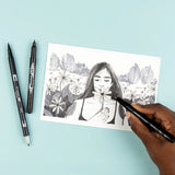 Tombow Illustration Set includes all the tools you need to create pen & ink drawings, sketches and illustrations. Contains instructional guide with helpful tips on basic drawing techniques, layering, value and composition.