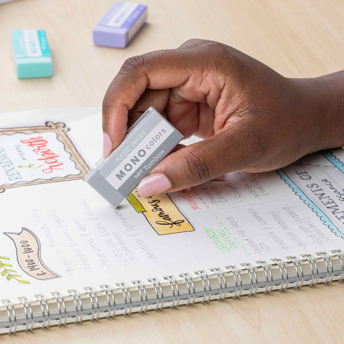 Meet the eraser you’ll actually want to keep on your desk. MONO Colors Eraser brings a fresh, modern color lineup that looks great in your pencil case, planner pouch, or workspace.