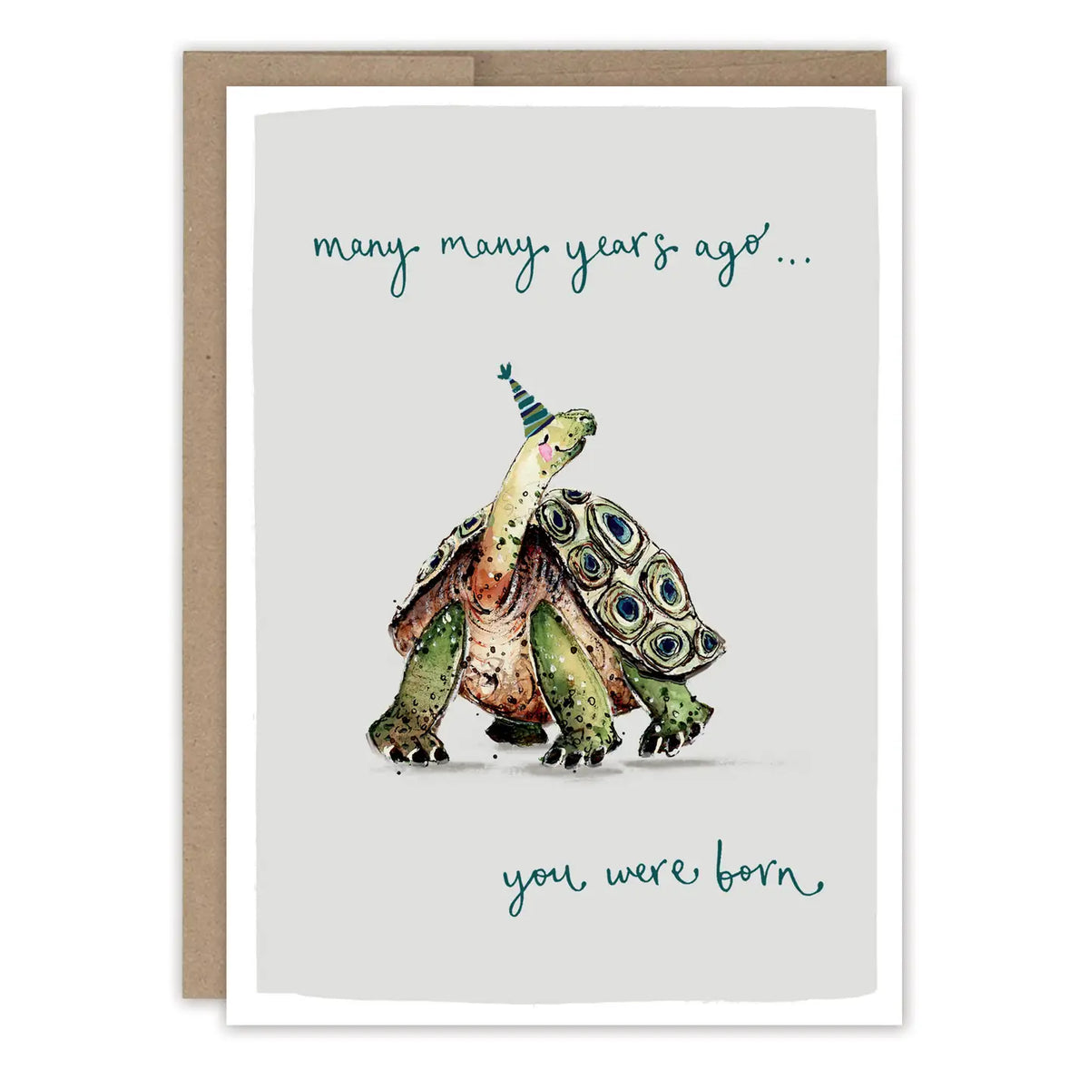 Tortoise Birthday Card

Inside verse: Hope your birthday is one for the ages!

• Size: A6, 4.6" x 6.4"
• Illustrated by Louise Mulgrew
• Paired with a Kraft envelope
• Printed in the USA on high-quality recycled post-consumer waste paper

About The Artist: Working with gouache and watercolor, Louise designs in her tiny studio in Brighton, England, inspired by her love of all animals, and passion for the natural world. Louise was named 2023 Artist of the Year by the USA Greeting Card Association.