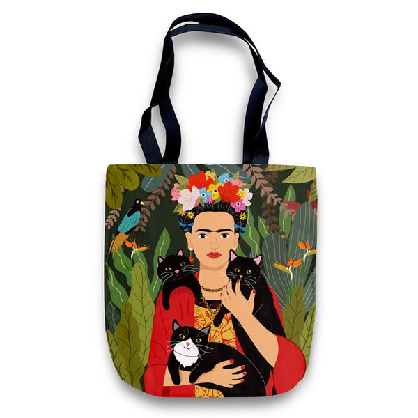 Trio Cats and Frida Kahlo Tote Bag
