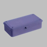 Toyo Steel Box Lilac Purple rectangular plastic box on a gray background