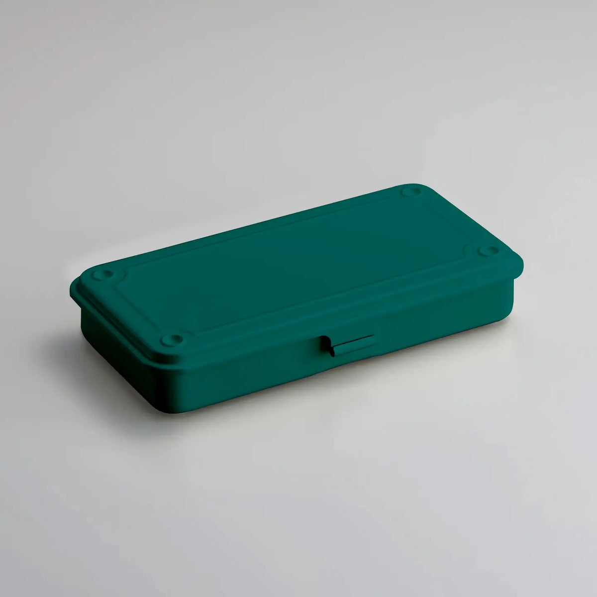 Toyo Steel Stackable Storage Box T-192 - Antique Green

The Toyo T-192 toolbox is a slim, versatile storage solution, perfect for organizing small items like stationery, accessories, or tools.

Steel Storage Box with flat lid, made from one piece of steel, resulting in no sharp edges. Can be stacked securely due to the negative / positive imprints on the top and underside.&nbsp; Use for art supplies, make-up, nail polish, teas, travel documents - the possibilities are endless.