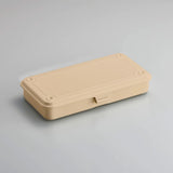 Toyo Steel Stackable Storage Box T-192 - Beige

The Toyo T-192 toolbox is a slim, versatile storage solution, perfect for organizing small items like stationery, accessories, or tools.

Steel Storage Box with flat lid, made from one piece of steel, resulting in no sharp edges. Can be stacked securely due to the negative / positive imprints on the top and underside.&nbsp; Use for art supplies, make-up, nail polish, teas, travel documents - the possibilities are endless.